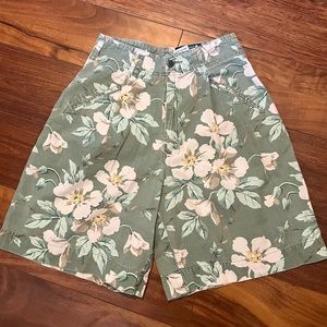 Floral high waisted shorts